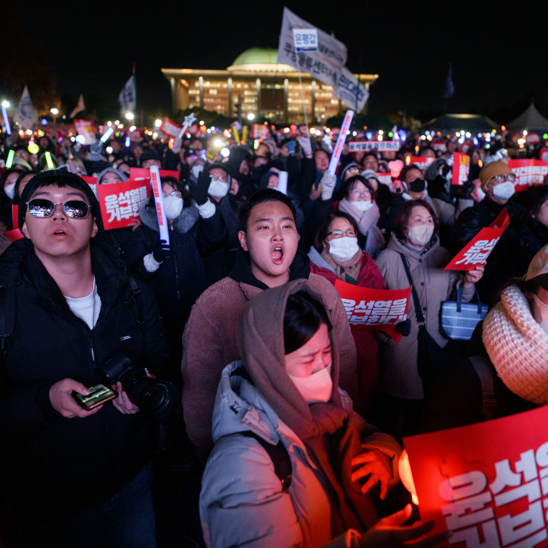 Young Koreans, Seeing Democracy at Stake, Take to the Streets