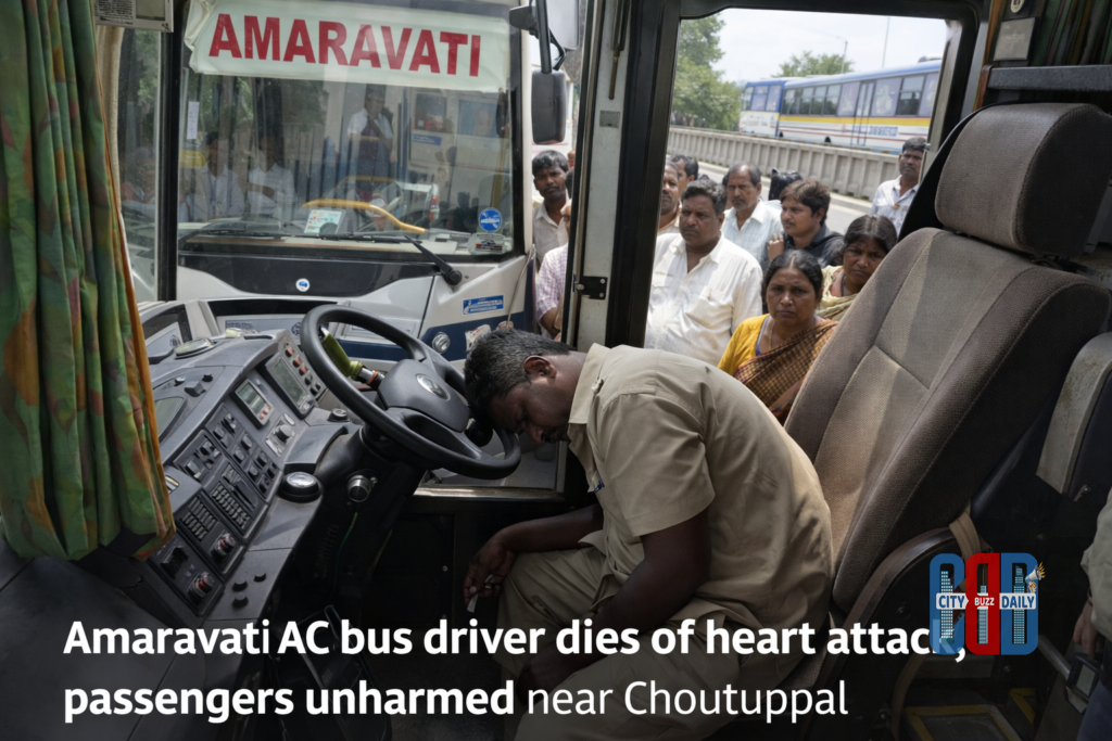 amaravati-ac-bus-driver-dies-collapse-choutuppal