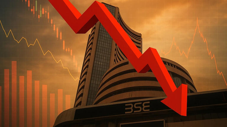 markets-slide-as-sensex-nifty-drop-nearly-1-on-fii-outflows-and-trade-jitters