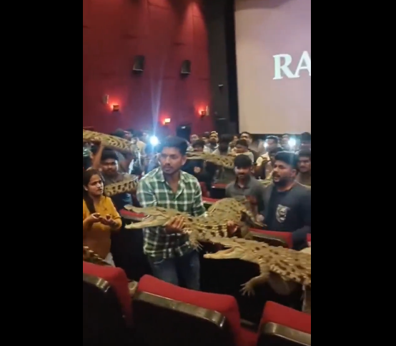 rajasaab-crocodile-scene-fans-celebration