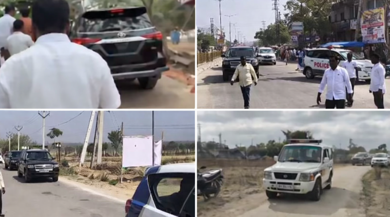 revanth-reddys-brother-car-without-number-plate-allegation