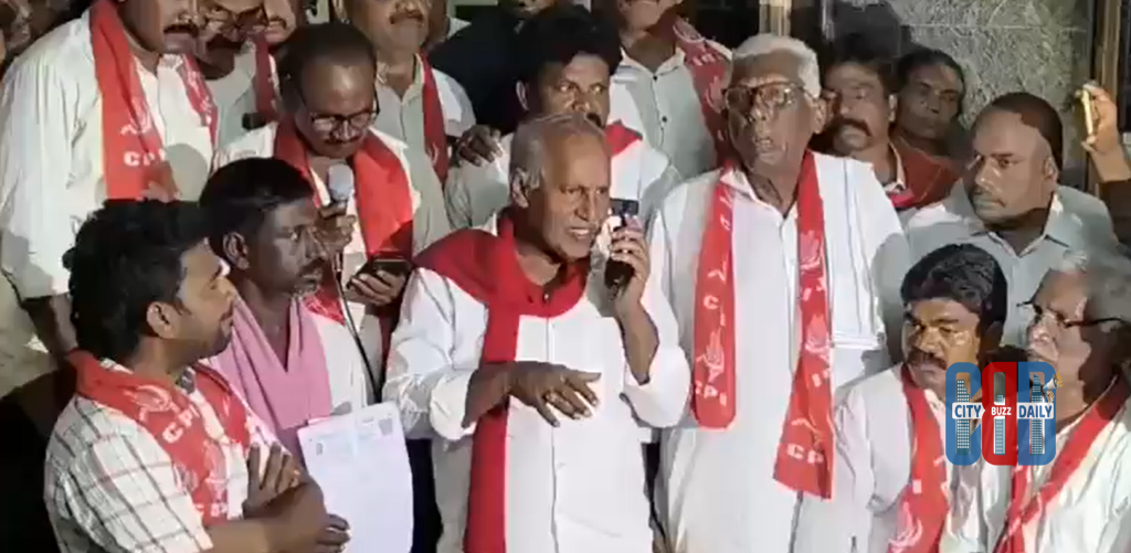 Bhoodan Victims Justice Demand protest over 717 houses in Khammam