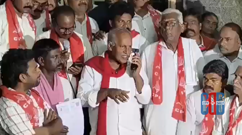 Bhoodan Victims Justice Demand protest over 717 houses in Khammam