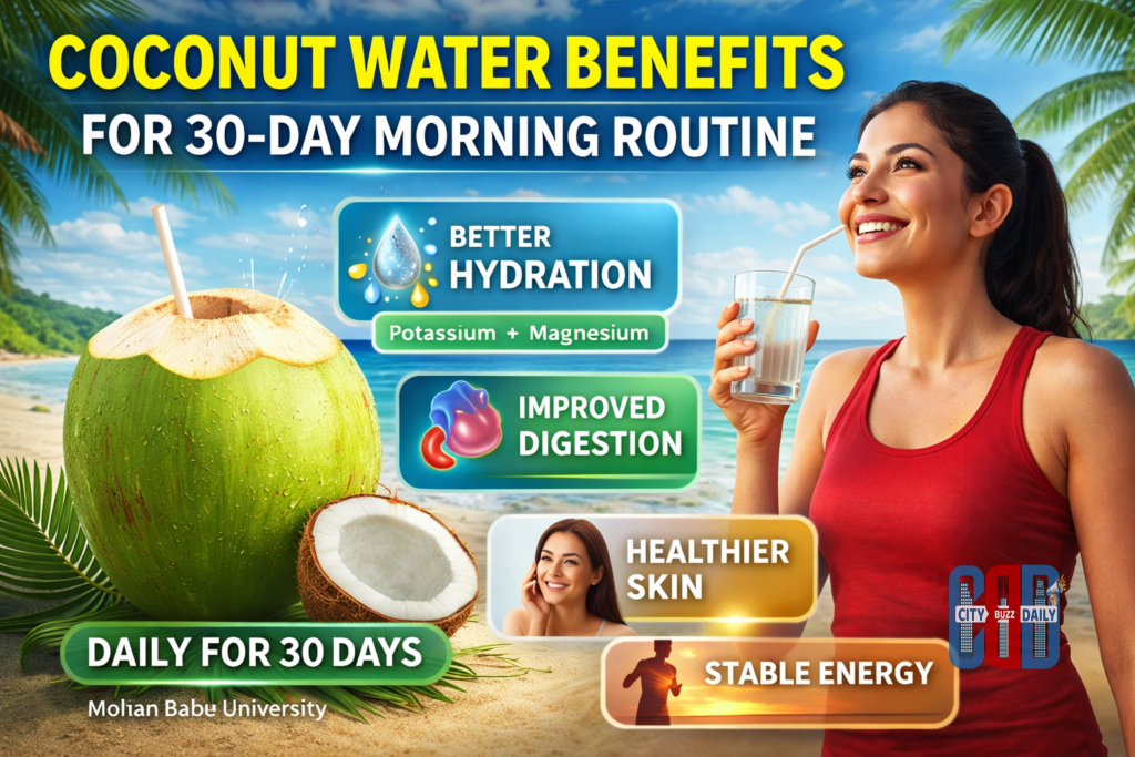Coconut water benefits when consumed daily in morning