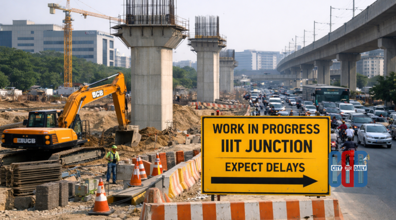 hyderabad-ghmc-iiit-junction-flyover-works