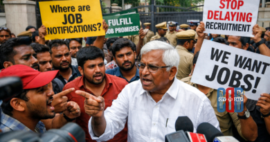 Kodandaram unemployment protest at his residence over job notification delay