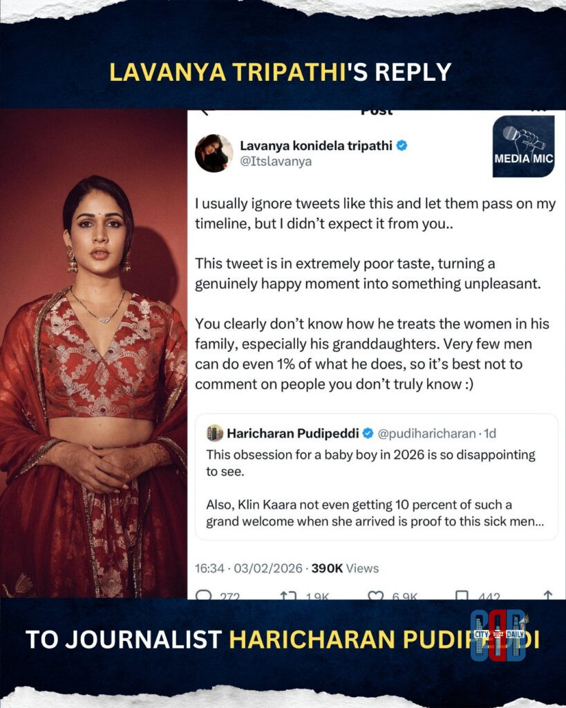 Lavanya Tripathi Defends Chiranjeevi After Online Gender Bias Debate