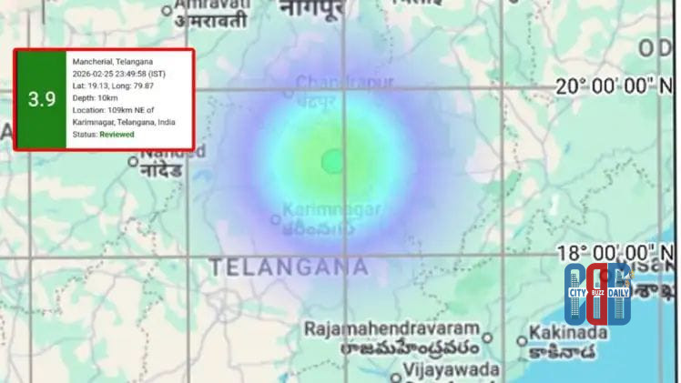 Mancherial Earthquake Tremors Telangana residents move outdoors after tremors
