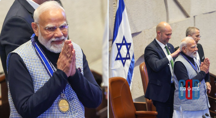 PM Modi Knesset Medal Acceptance at Israeli parliament ceremony