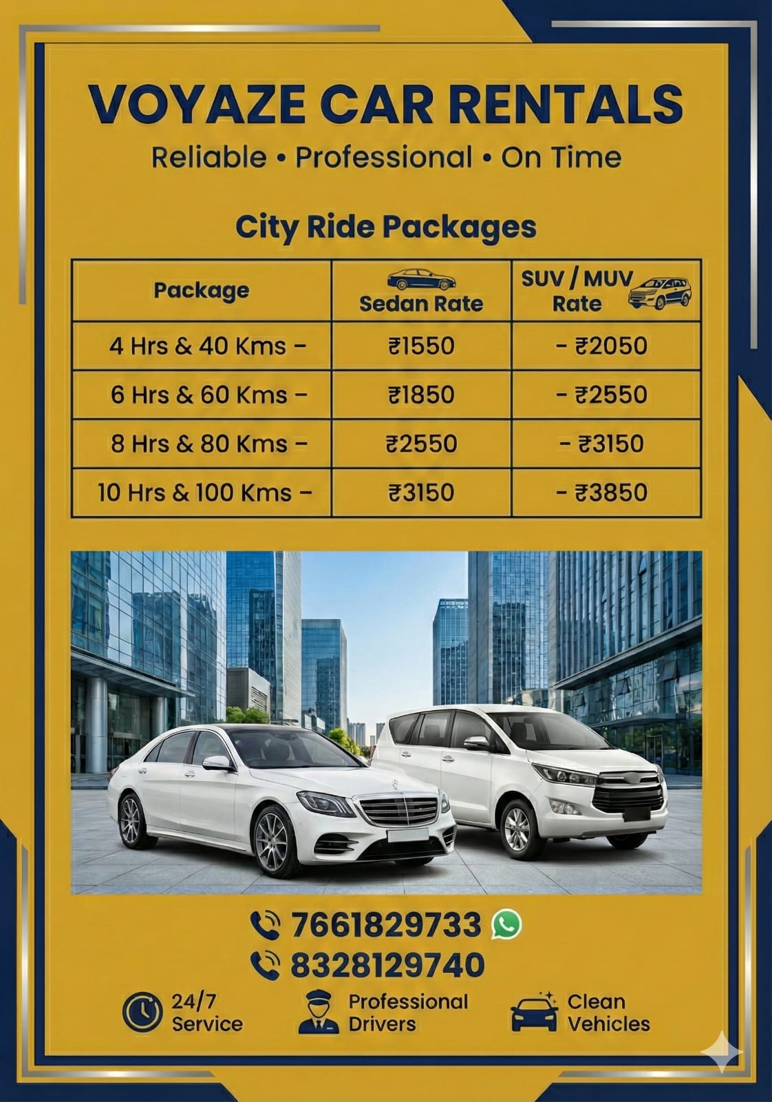 Voyaze Car Rentals 24/7