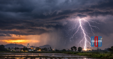 Thunderstorm and lightning over Andhra Pradesh during unseasonal rains