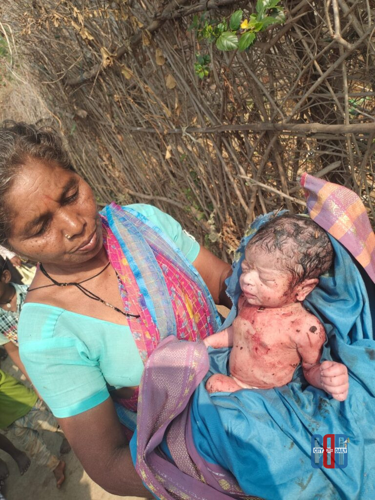 Newborn baby rescued by police from cotton field in Asifabad district