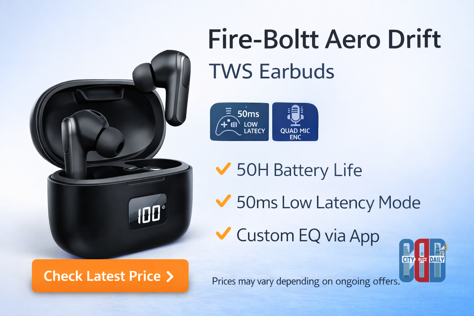 Fire-Boltt Aero Drift TWS Earbuds