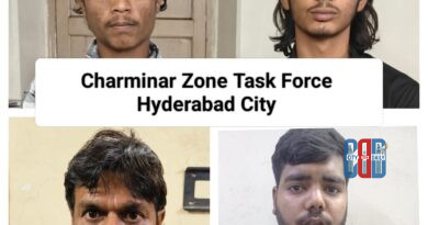 Hyderabad Charminar Zone Task Force seizes ganja and arrests four peddlers in coordinated police operations