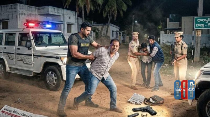 Hyderabad police arrest businessman accused in Hyderabad wife murder plot involving illegal pistol.