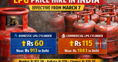 Domestic LPG cylinder price hike in India effective March 7 with Rs 60 increase for household cylinders and Rs 115 rise for commercial LPG cylinders.