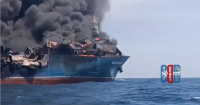 Oil tanker on fire in Strait of Hormuz after reported Iranian attack