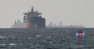 Map view of the Strait of Hormuz as global tensions rise over security of the vital oil shipping route.