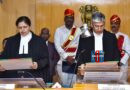 Justice Lisa Gill taking oath as judge of the Andhra Pradesh High Court in Amaravati administered by Chief Justice Dhiraj Singh Thakur