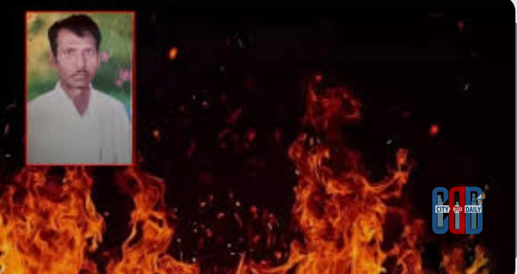 Police investigate after a Khammam man allegedly set his wife on fire and consumed pesticide in Tirumalayapalem village.