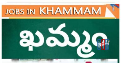 Students attending a job fair and submitting resumes at a college placement drive in Khammam