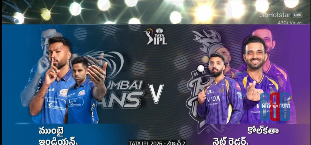 Mumbai Indians vs Kolkata Knight Riders IPL 2026 match action at Wankhede Stadium