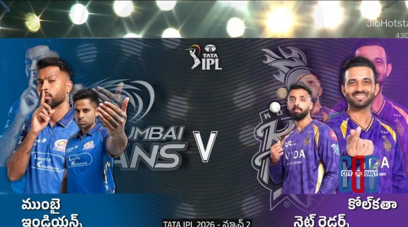 Mumbai Indians vs Kolkata Knight Riders IPL 2026 match action at Wankhede Stadium