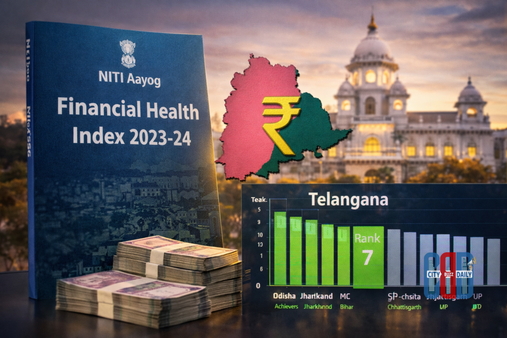 NITI Aayog Financial Health Index report highlighting Telangana’s economic performance and fiscal stability
