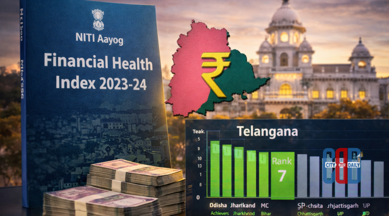 NITI Aayog Financial Health Index report highlighting Telangana’s economic performance and fiscal stability