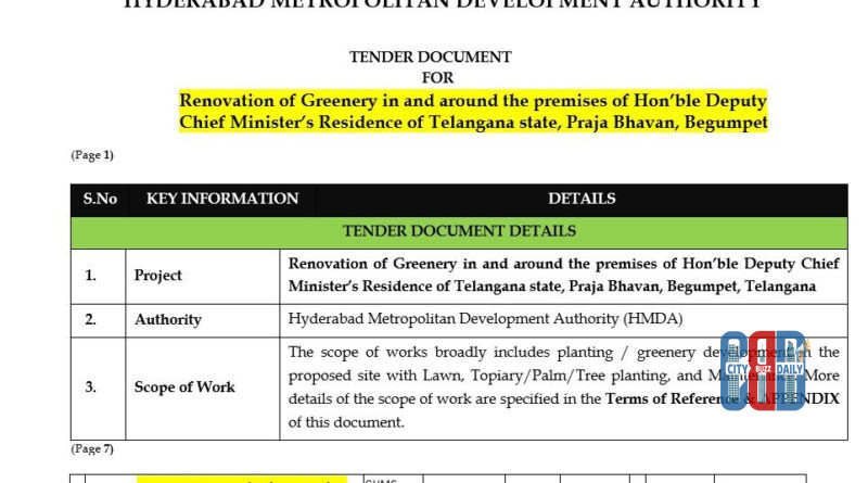Praja Bhavan Grass Allocation landscaping work at Hyderabad residence