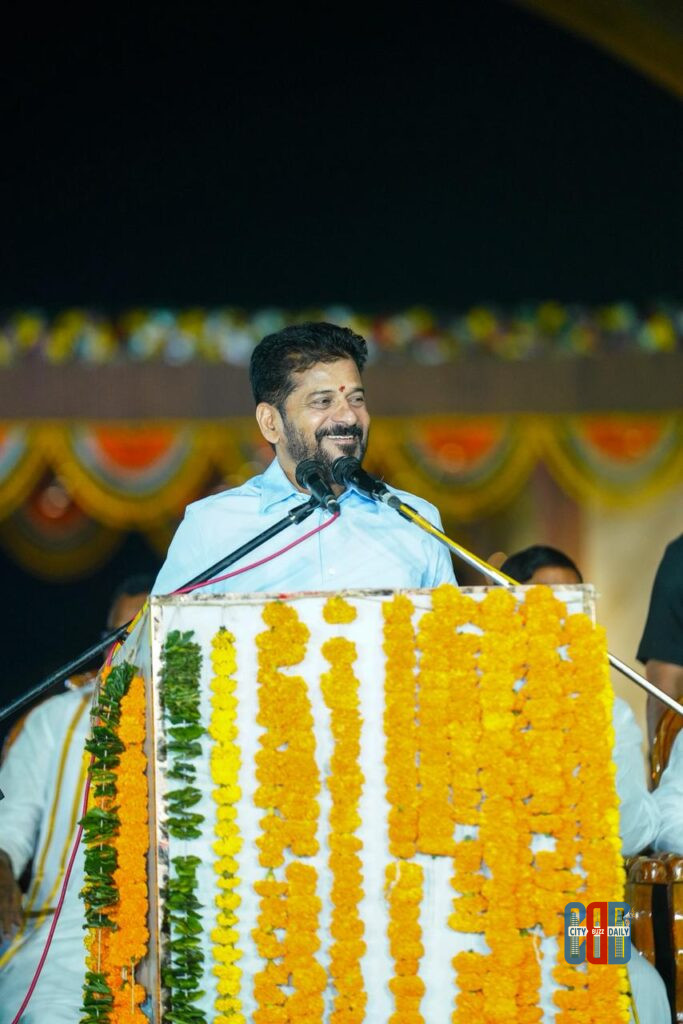 Telangana CM Revanth Reddy speaking about Musi Riverfront development in Hyderabad