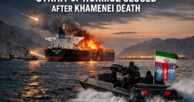 Strait of Hormuz closed after Khamenei death near Oman tanker attack