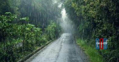 Dark clouds with lightning over Telangana indicating thunderstorm and rain forecast