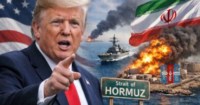 Donald Trump issuing warning to Iran over Strait of Hormuz tensions