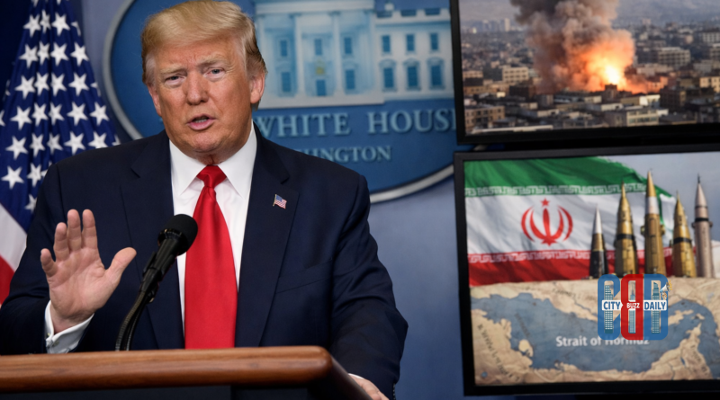 Donald Trump speaking after US intelligence warnings on Iran retaliation risk