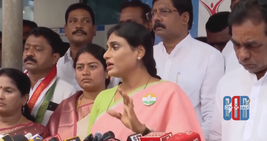 YS Sharmila visiting victims receiving treatment at Rajahmundry hospital after adulterated milk incident.