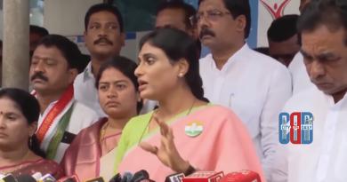 YS Sharmila visiting victims receiving treatment at Rajahmundry hospital after adulterated milk incident.