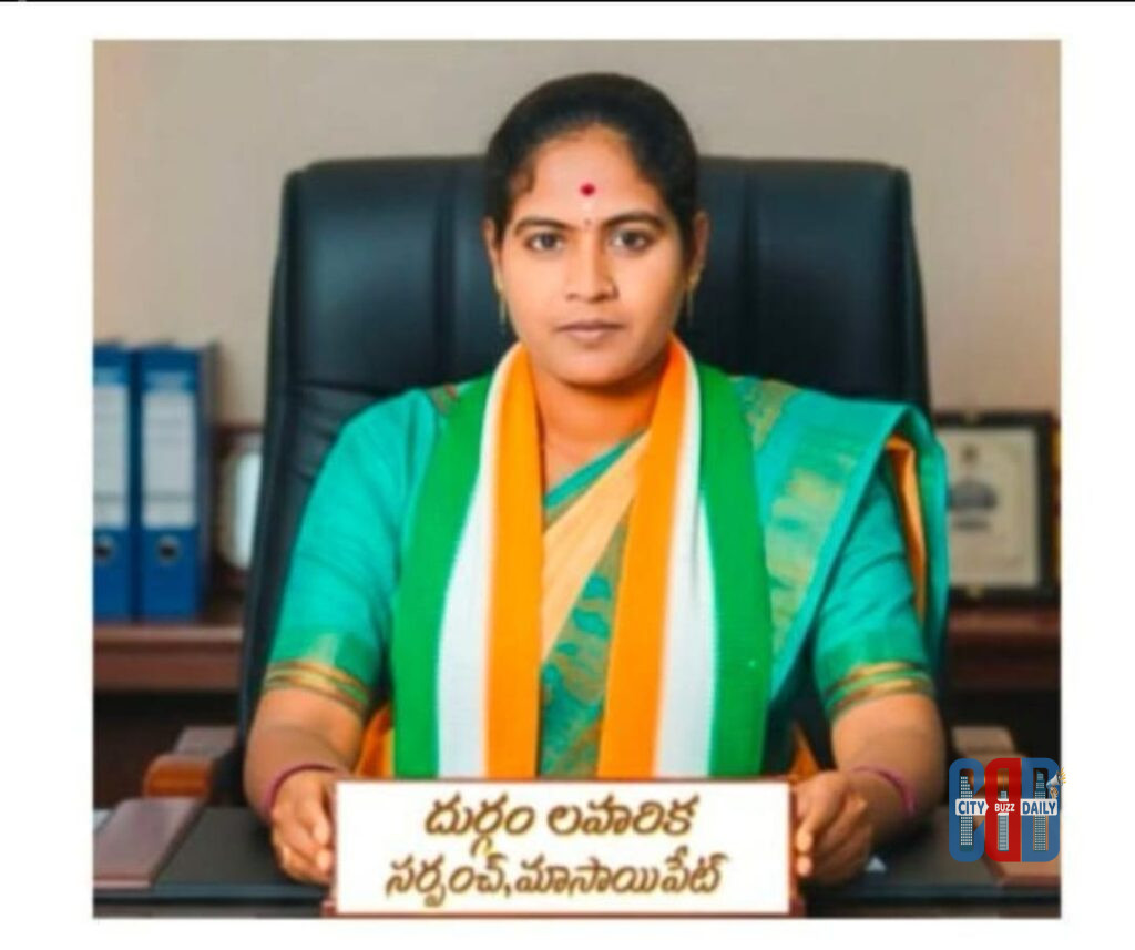 Accident scene showing damaged car after collision during Masaipet sarpanch suicide case transport