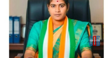 Accident scene showing damaged car after collision during Masaipet sarpanch suicide case transport