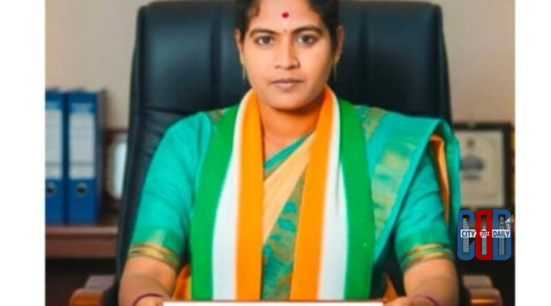 Accident scene showing damaged car after collision during Masaipet sarpanch suicide case transport