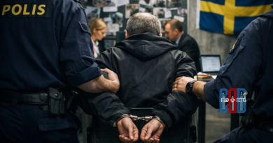Police custody image representing Sweden exploitation case investigation