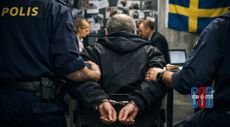 Police custody image representing Sweden exploitation case investigation