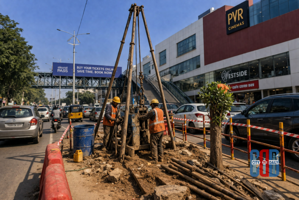 Telangana High Court hearing on SRDP works near KBR Park Hyderabad