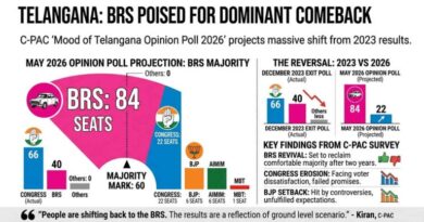 C-PAC survey projects BRS comeback with 84 seats in Telangana