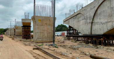 SCB elevated corridor pillar works near completion