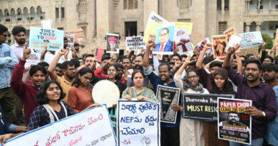Students protest in Hyderabad over NEET paper leak, demand judicial probe into Delhi lathi-charge