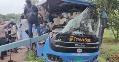Suryapet: Five killed, 20 injured as bus rams into container truck