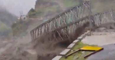 Uttarakhand: Bailey bridge washed away in flood, BRO driver missing