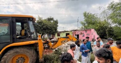 Temple demolition sparks protest in Sangareddy’s Kandi mandal