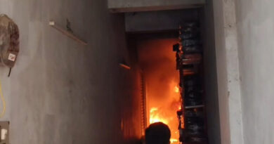 Miryalaguda police rescue five family members from building after footwear shop fire